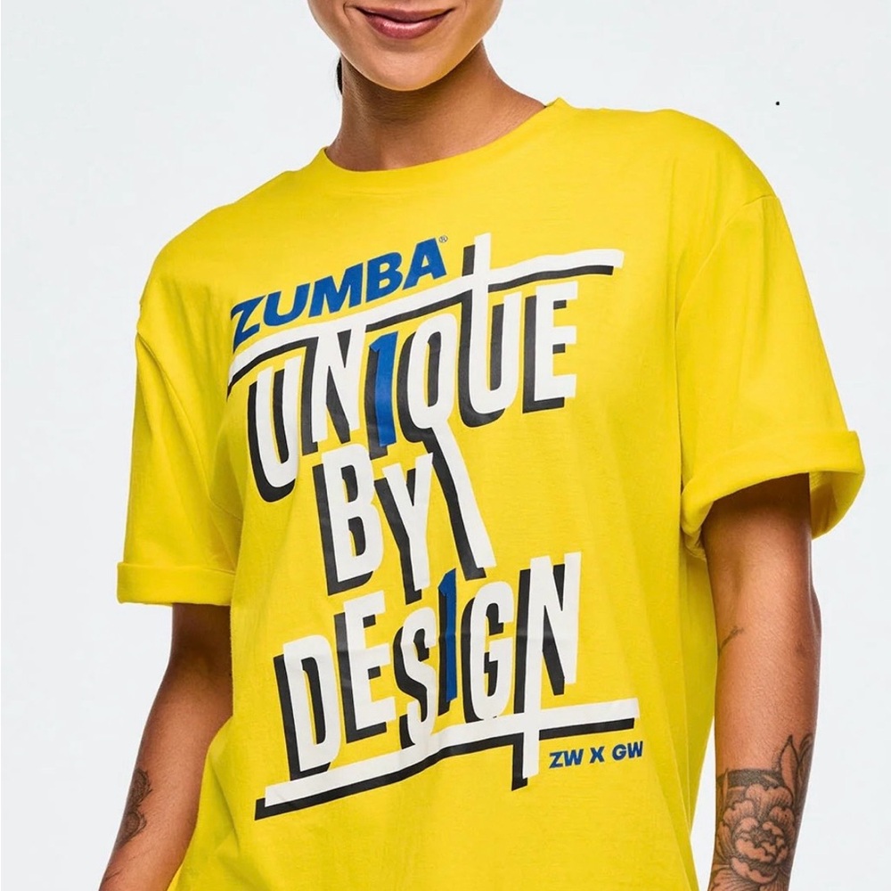 Zumba Fitness Yellow Unique Design Tee